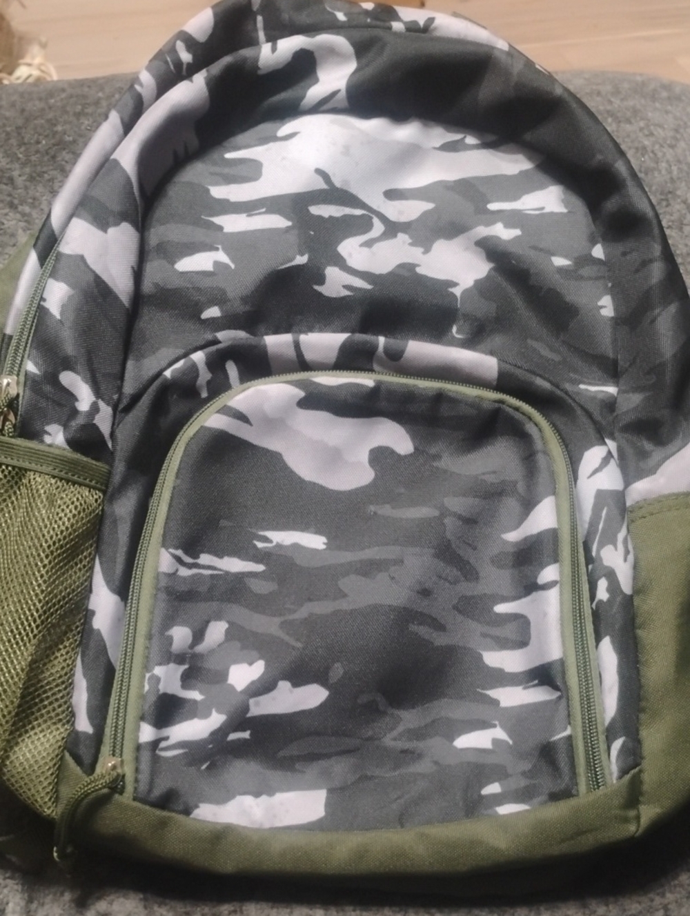Men's Camo Backpack in Green & Gray